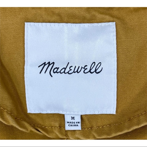 Madewell Fleet Military Utility Jacket Coat Medium Egyptian Gold Anorak - Picture 7 of 7